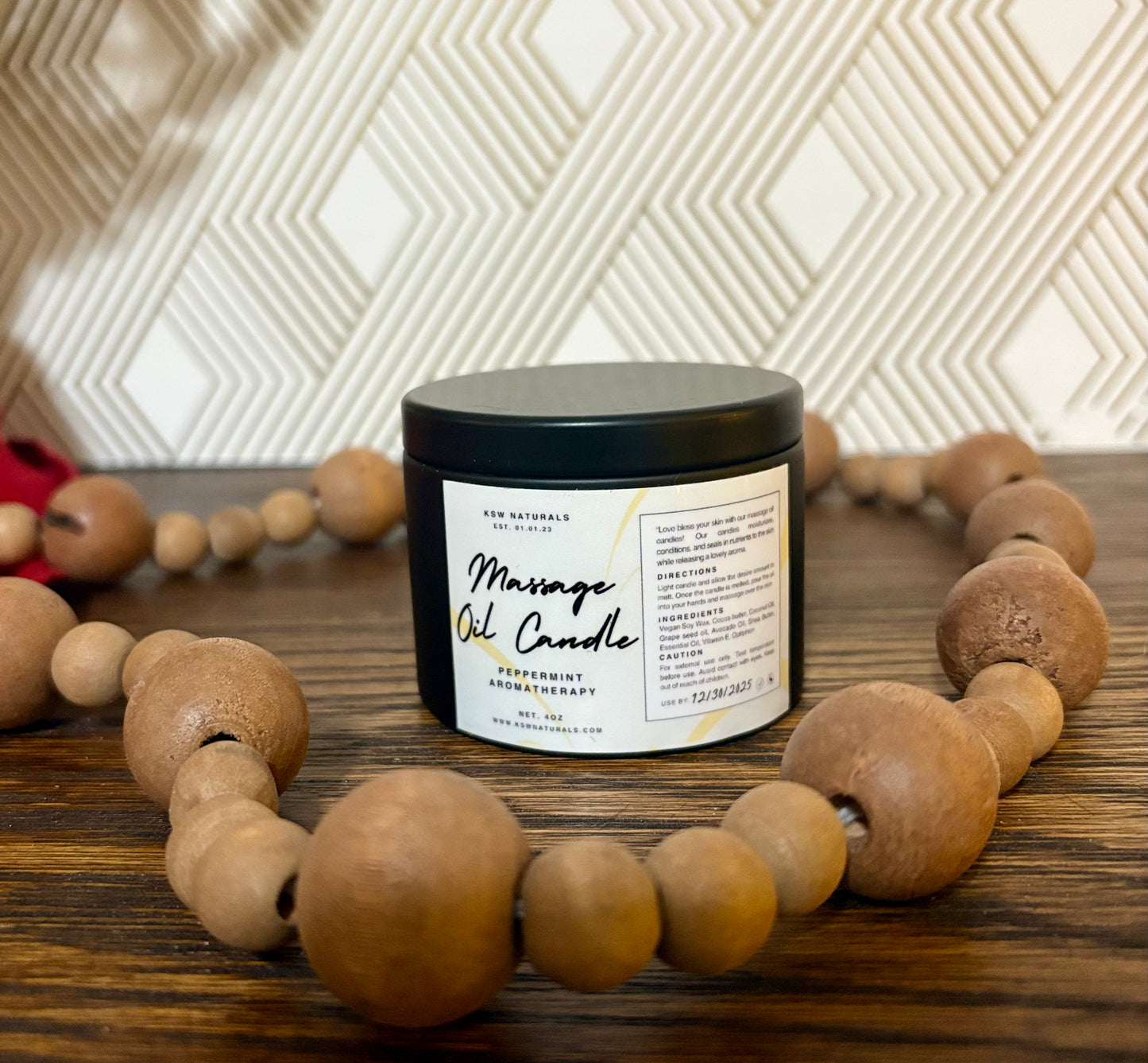 Peppermint Massage Oil Candle